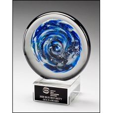 2294    Blue and White Disc Art Glass Award
